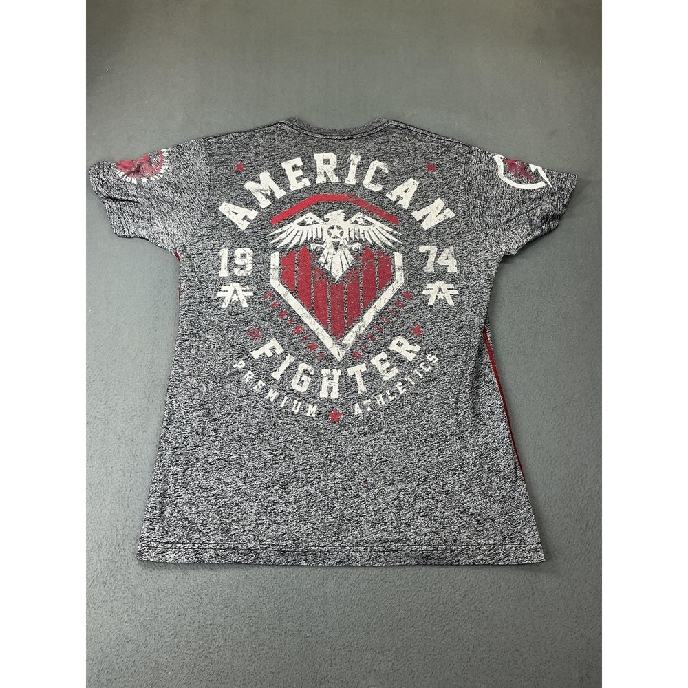 American Fighter Shirts Mens XL Red Graphic Crew Neck Tagless Slim Fit Athletics - Picture 8 of 9